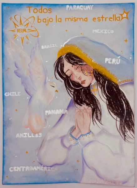 "Estrella". Watercolor, pastel, gold ink. … by Kaye Blankenship