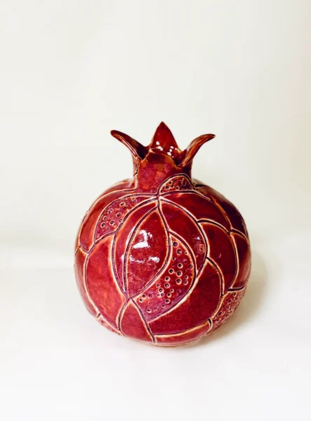 Pomegranate, Glazed Stoneware, 2024 by Natalie Ostertag