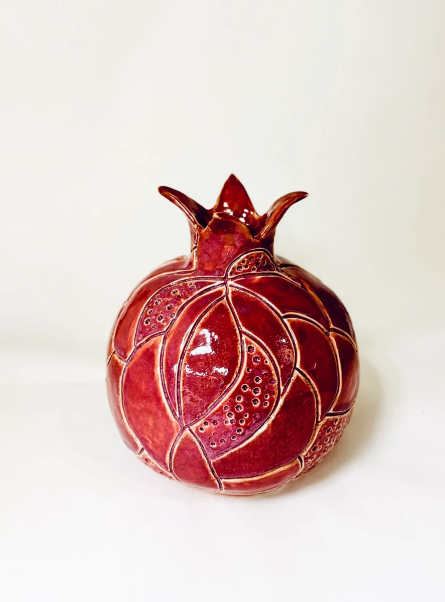 Pomegranate, Glazed Stoneware, 2024 by Natalie Ostertag