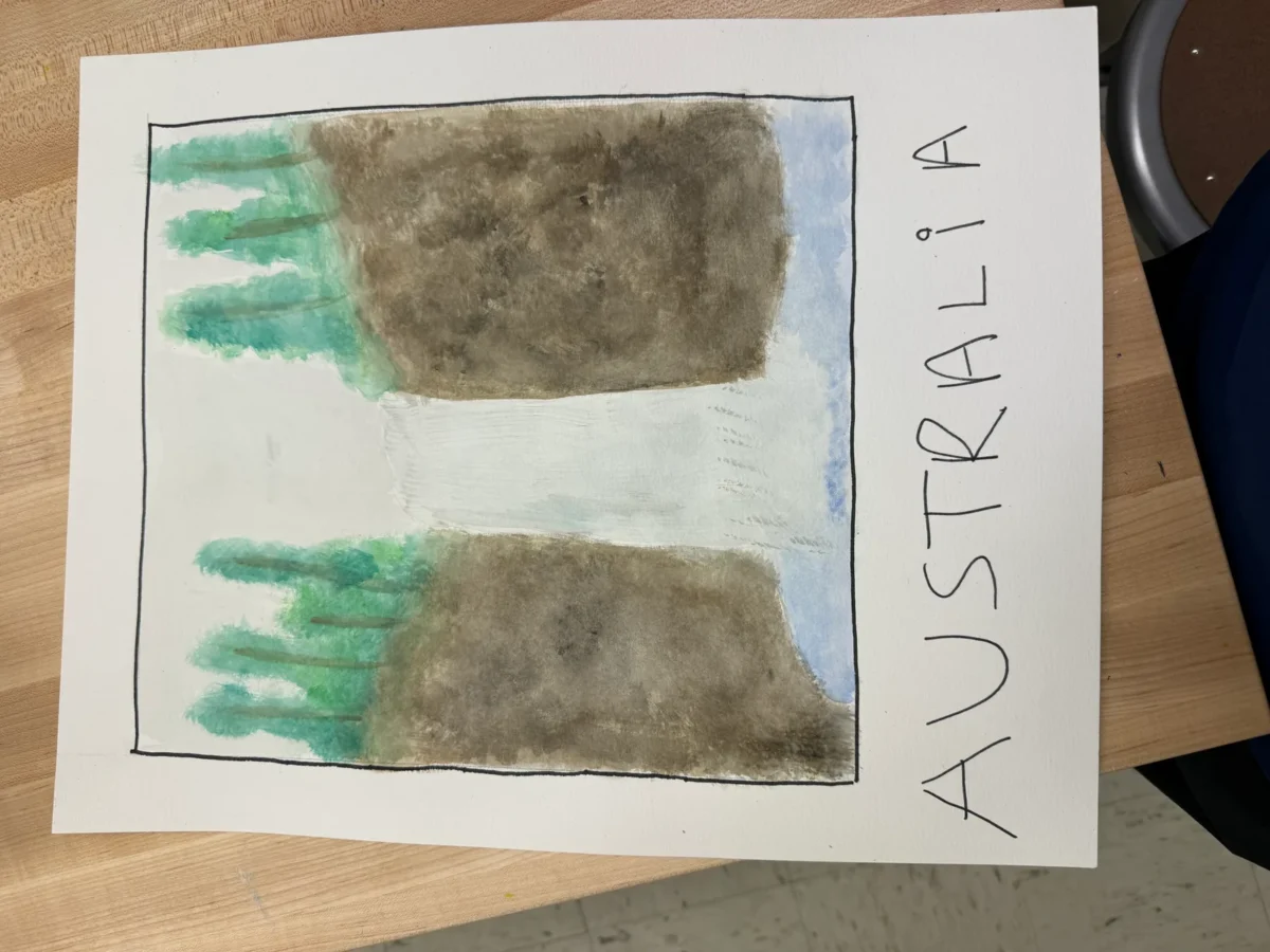 Australia Polaroid project. The inspiration for this art was because I had already done one project with watercolor but with little polaroids and I en by Rodrigo Paz