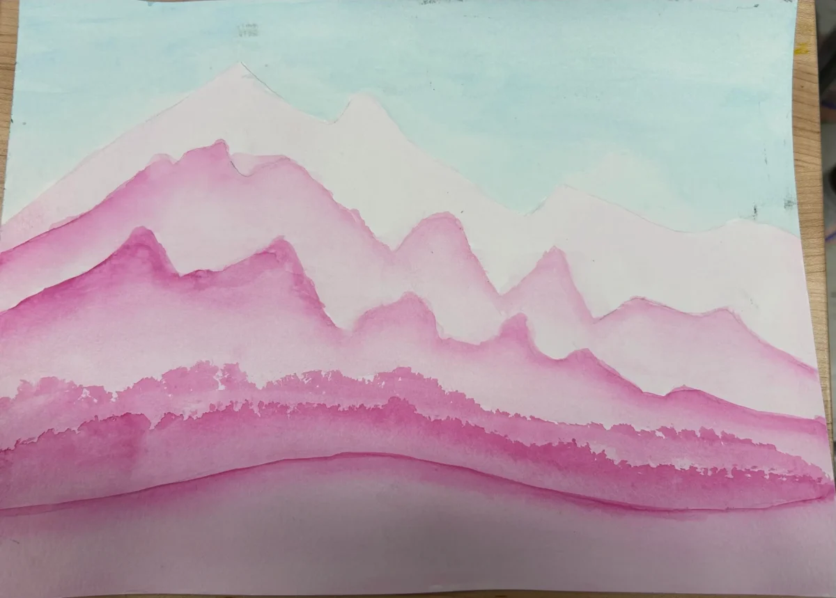 Watercolor Mountain Landscape by Jaydee Dalmacio