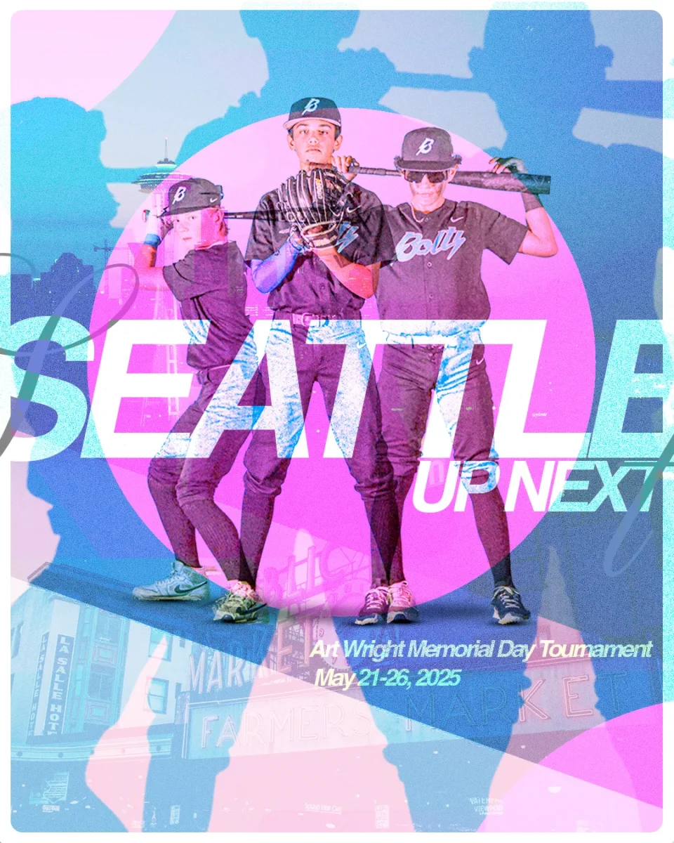 Graphic for a baseball team going to a tournament by Will Erickson