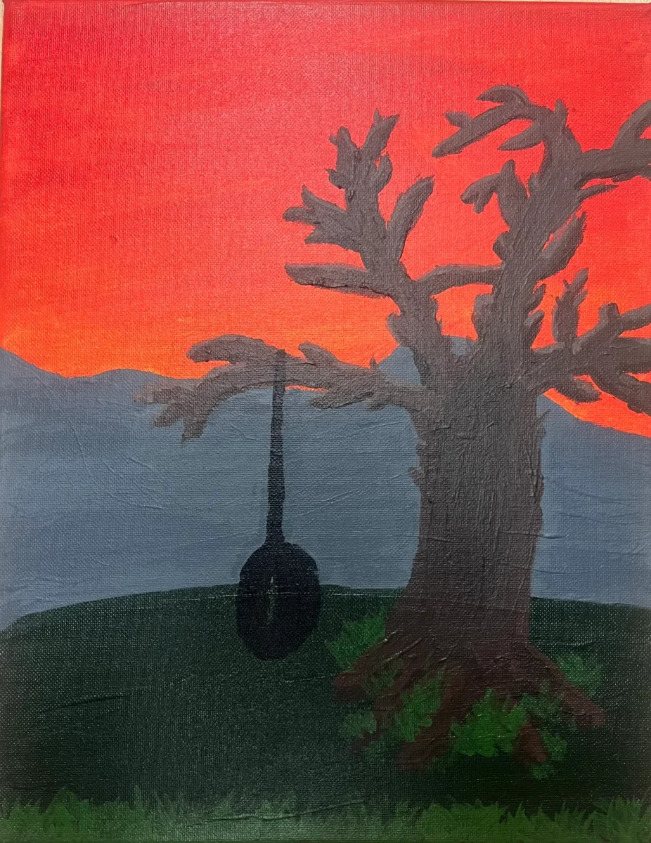 Swinging Into Dusk. The medium is acrylic. by William Eynard