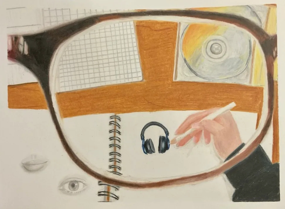 Prismacolor Autobiography, 9x12, 2024 by Shizuru Itaki