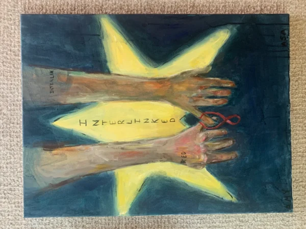 The title is Interlinked, and my friend pa… by Amelia Hammond-Nye