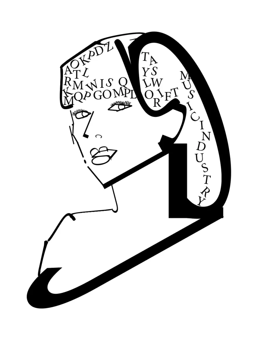 Taylor Swift Typography - digital - I really like Taylor Swift so I was excited to get an opportunity to make a portrait of her in such a creative way by Yana Beskorovaynaya