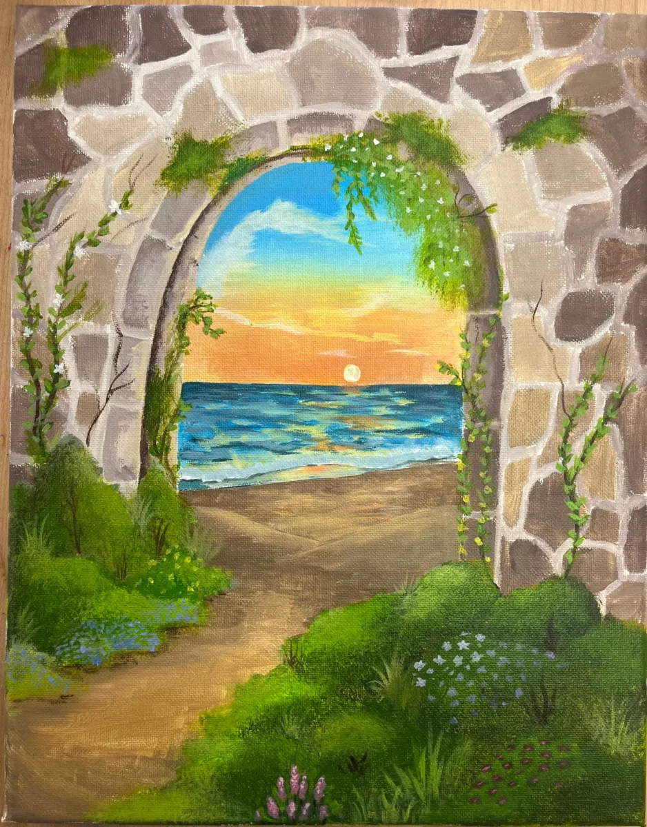 Hidden View, Acrylic on Canvas by Gaby Bauer